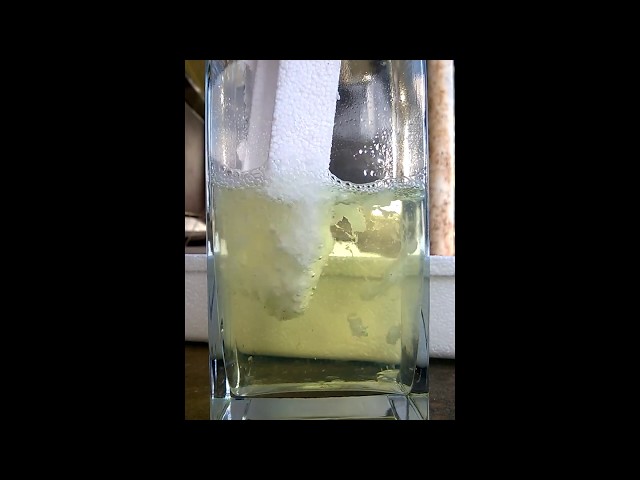 Gasoline Deconstructing Styrofoam