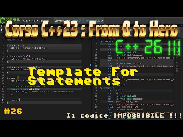 C++ Course 23 🔥 #26 : C++26 ⚡Everything Will Change! 🚀 Template For Statements💡