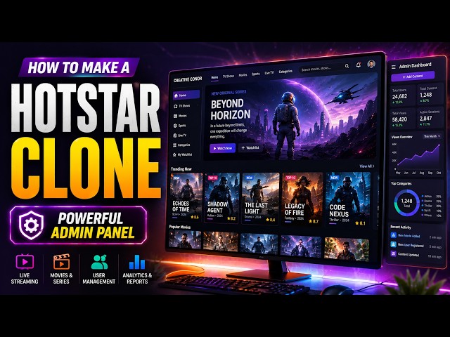 How To Create a Professional Streaming Platform | Hotstar Clone Project