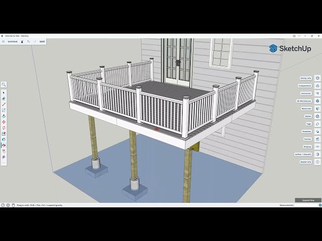 Build 16x14 Deck using Sketchup - Tutorial 0001