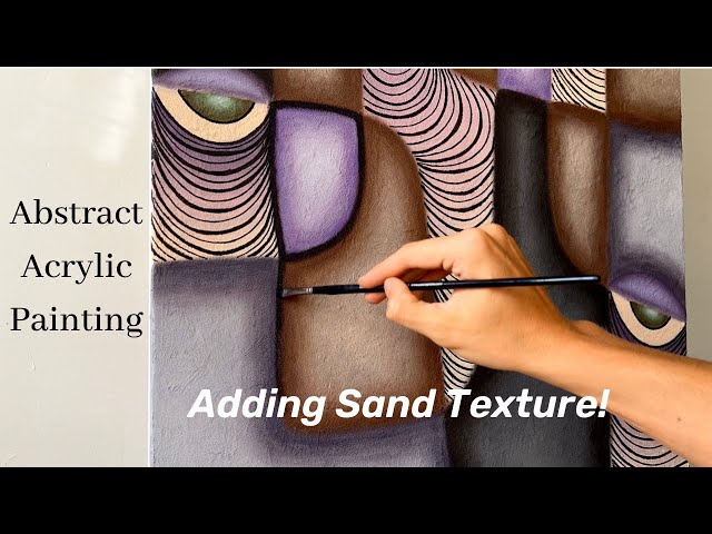 Abstract Acrylic Painting Using Sand Texture