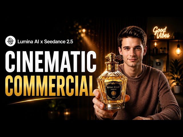 I Made a Cinematic Perfume Commercial Using Seedance 2.5 inside Lumina AI