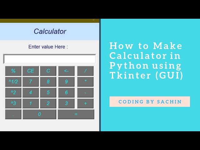 Calculator in Python using Tkinter | GUI Calculator in Python