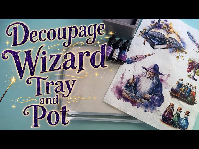 Magical Decoupage Resin Tray & Pot #271