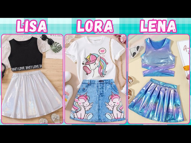 Choose Your Aesthetic! Lisa, Lora or Lena? 💖 | Fun Style Challenge 💅✨ #lisaorlena #trending #fashion