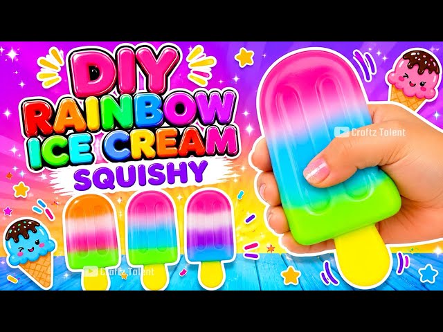 How to make viral ice cream squishy 🍦 Paper craft / Easy craft ideas/ art and craft/ 5 minute crafts