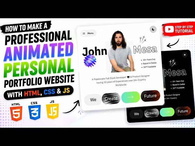 How to Make a Portfolio Website | Portfolio Website using HTML CSS & JavaScript