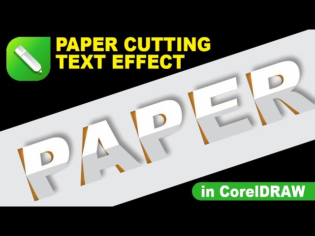Paper Cutting Text Effect in CorelDRAW | Creative Typography Tutorial | Ayaz Inspire
