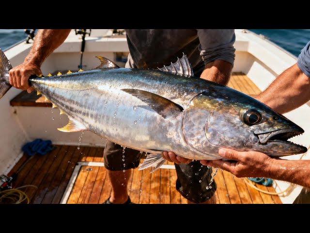 Satisfying Giant Tuna Cleaning and Cutting Process 🐠✨