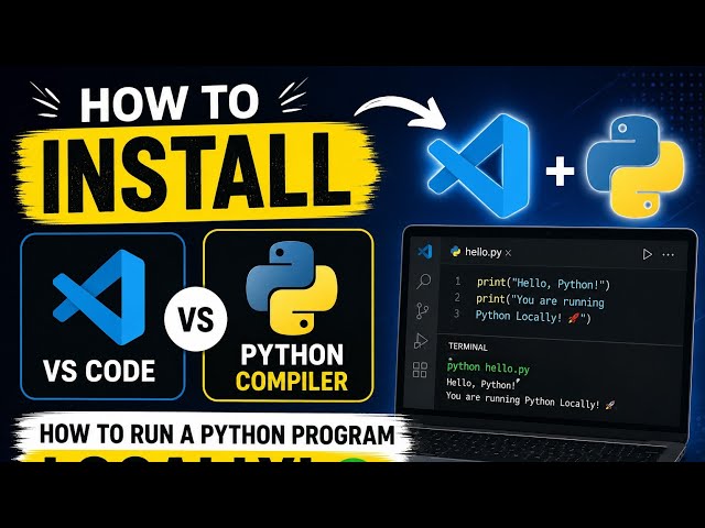 How to install python And VS Code (How to run a python program Locally) with @NullVains_Official 