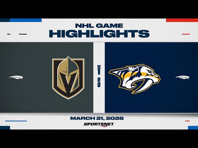 NHL Highlights | Golden Knights vs. Predators - March 21, 2026