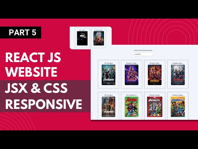 Movie Website in React JS in Hindi #5:  Render JSX (HTML), Include CSS with Media Queries