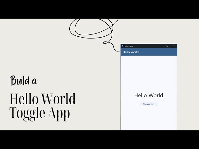 [FREE] Flutter Mini Class #1: Build Your First Hello World Toggle App! (Beginner Friendly)
