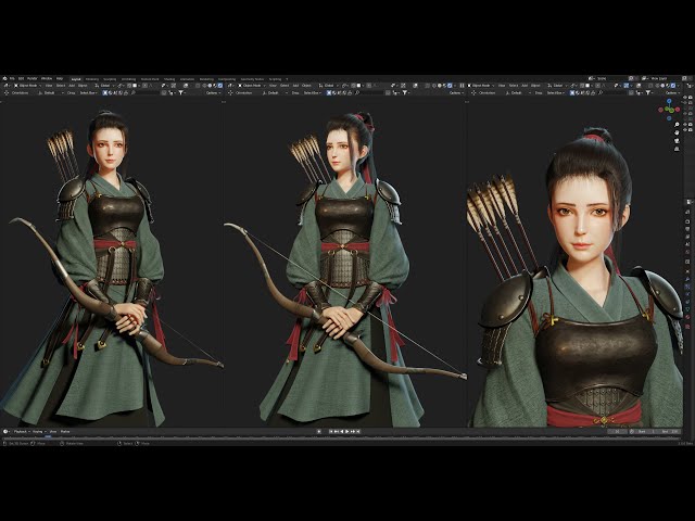 Blender 3D Modeling  - Archer -  Character