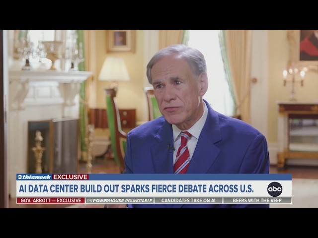 Gov. Greg Abbott says data center developers have themselves to blame for community pushback