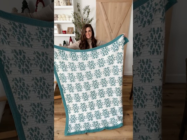 Mosaic Crochet - Snowflake Blanket Crochet Pattern - Overlay Mosaic Crochet #crochetblanketpattern
