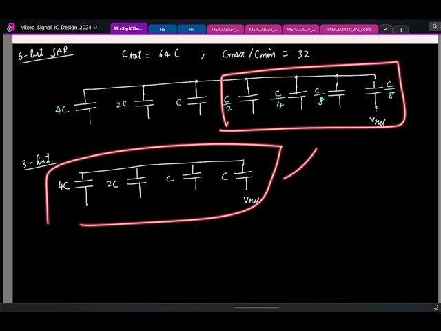 Lecture 17(1): SAR ADC: Split C-DAC technique for reducing the total capacitance