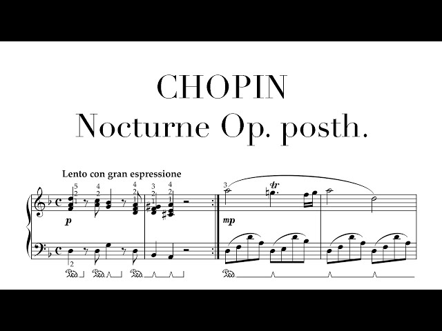 Chopin: Nocturne Op. posth. - Easy Arrangement