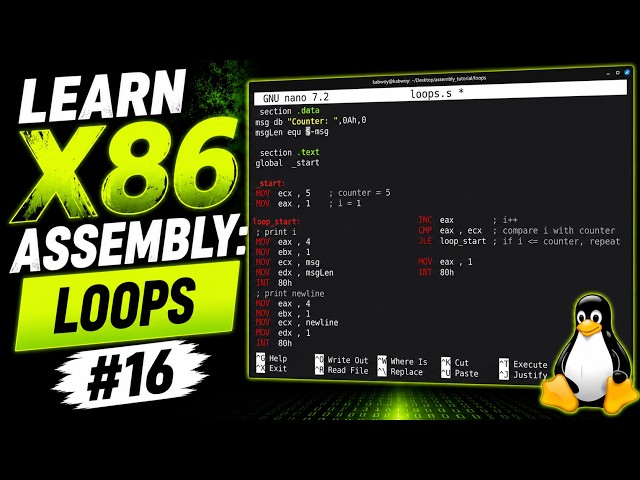 LEARN X86 ASSEMBLY: LOOPS