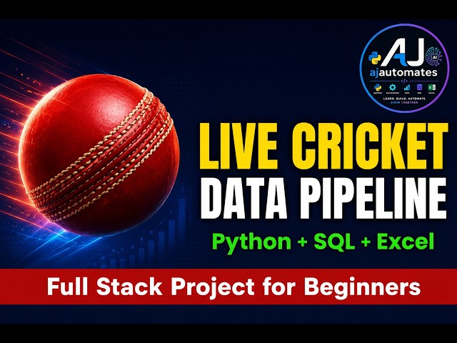 I Built a Live Cricket Data Pipeline with Python & SQL | Full Stack Project for Beginners