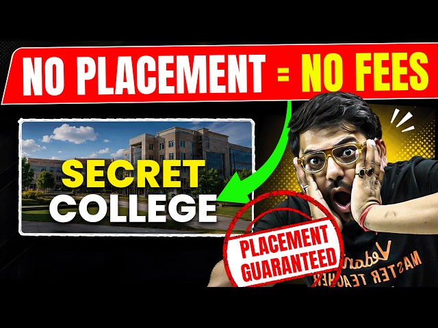 😱Secret Engineering College with Placement Guaranteed! B.Tech CSE (AI) | JEE 2026 | Harsh Sir