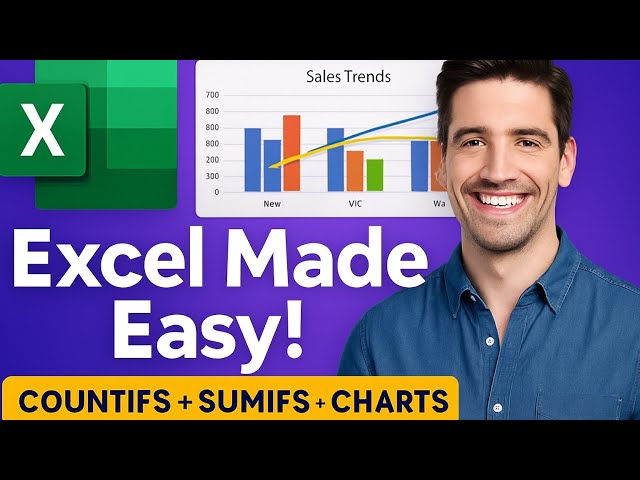 Excel for Beginners: Learn COUNTIFS, SUMIFS, Dashboards & Charts | Complete Excel Tutorial
