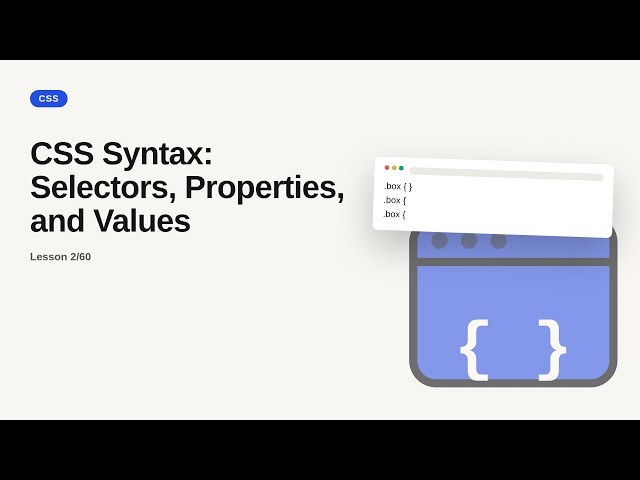 CSS Series: CSS Syntax: Selectors, Properties, and Values