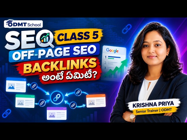 SEO Course in Telugu | Class-5 | Off-Page SEO & Backlinks Complete Guide -SEO Tutorial For Beginners