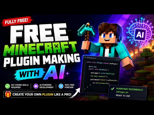 How to Make Minecraft Plugins with AI (100% FREE)