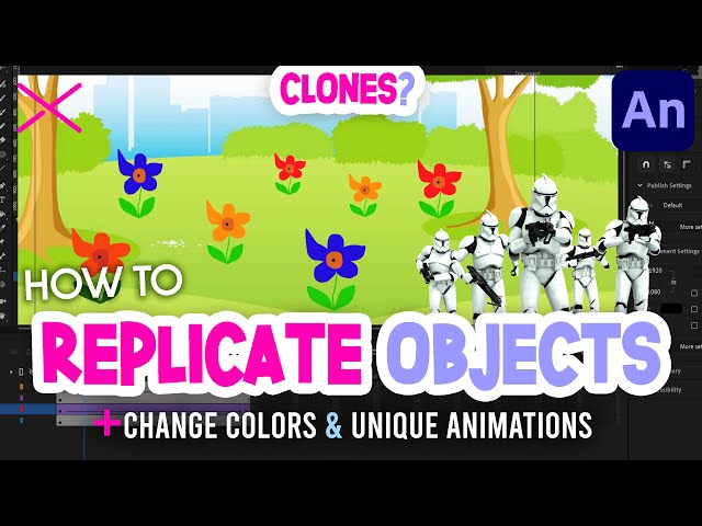 How To REPLICATE OBJECTS in Adobe Animate CC | Duplicate Symbols