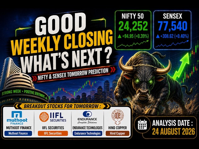 Breakout Stocks for Tomorrow | Intraday & Swing Stocks to Watch | Nifty Prediction | 24 August 2026