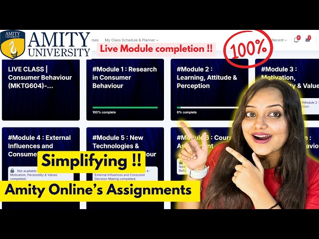 Everything about Amity Online's Module Assignments Explained..! Live Completion tutorial on New LMS🔥