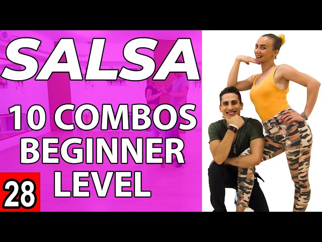 Salsa Tutorial 28: 10 beginner salsa patterns/combos | by Marius&Elena (2020)
