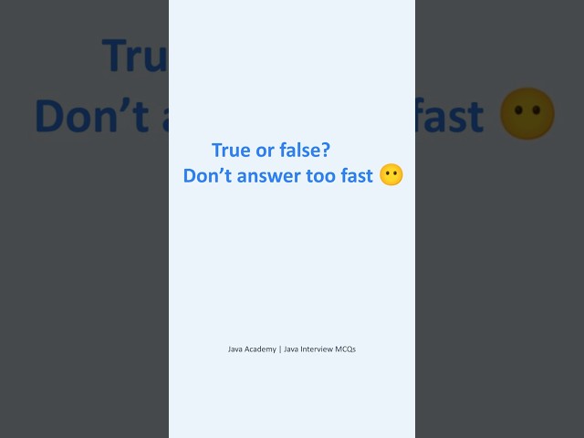 True or False? Don’t Answer Too Fast 😶 | Java String Interview Trap