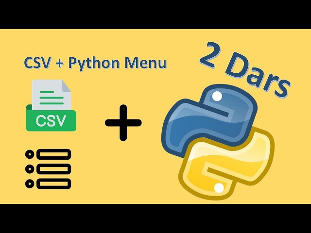 Python.uz #02 - CSV + Console menu || Ramziddin Khusanov