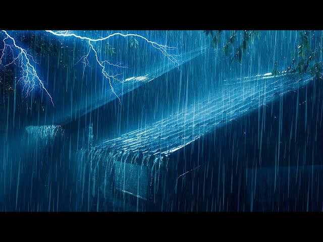 Beat Stress & Goodbye Insomnia in 3 Minutes with Heavy Rain,Thunder Sounds on a Tin Roof at Night #6