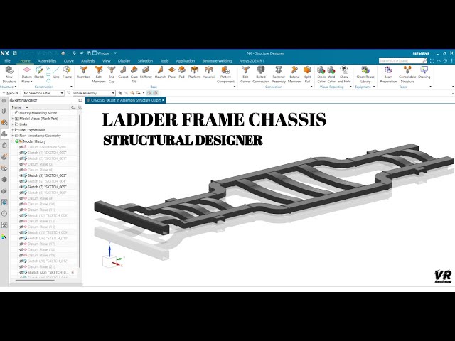 CHASSIS || LADDER FRAME CHASSIS || STRUCTURAL DESIGN || 3D - CAD MODEL || NX SIEMENS