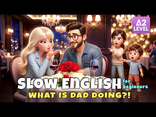 Oh No! Is Dad Cheating on Mom?! | Slow English Listening Story (A2 Level)