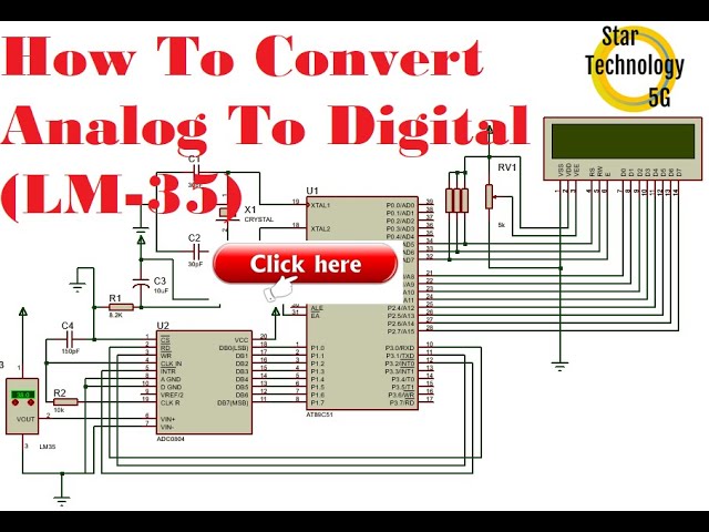 Microcontroller 8051 Project 37 How To Interface ADC | LM 35 Temperature Sensor