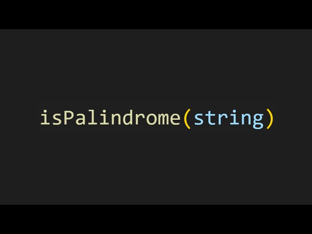 Checking if strings are palindromes in js