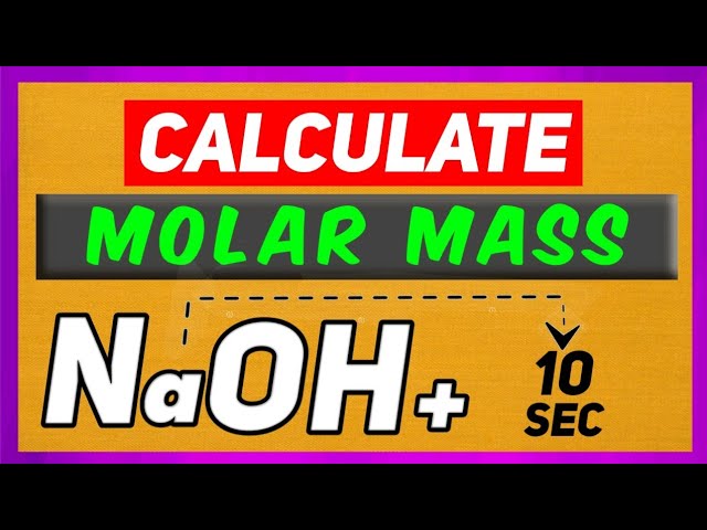 How to Calculate Molar Mass | Molecular Mass (Molecular weight) | Quick & Easy!