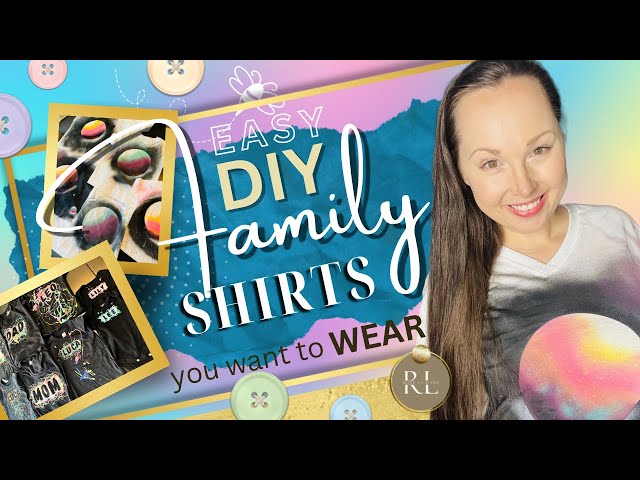 DIY FAMILY MATCHING TSHIRT TUTORIAL • Fun and Easy DIY Clothing Craft You Actually Want To Wear!