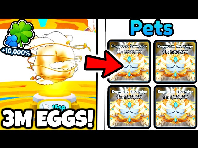 Hatching 3 MILLION Divine Eggs for EVERY NEW SECRET PET... (Tap Simulator)