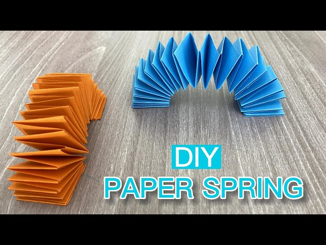 DIY Paper Spring Toy | Easy Origami Paper Spring Tutorial | Origami Steps With Me!