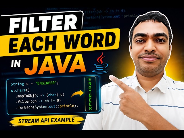Filter Each Character in Java Using Stream API 🔥💥