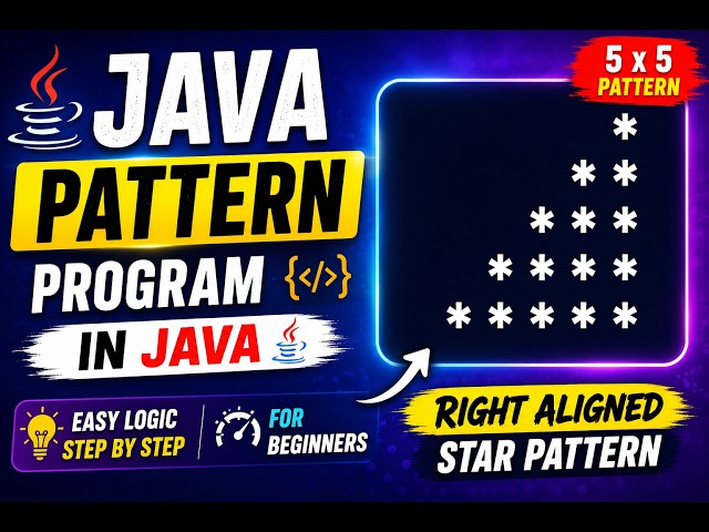 Right Aligned Half Pyramid Pattern in Java | Easy Logic