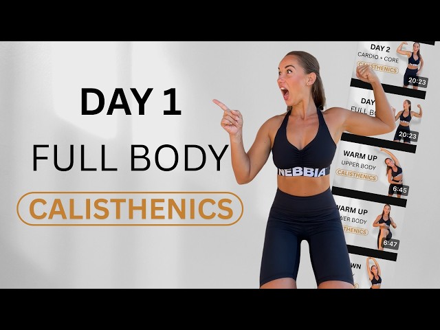 20 Min Beginner Calisthenics Workout | Full Body | Day 1
