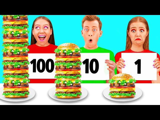 100 Capas de Alimentos Desafío | Batalla Épica De Comida por PaRaRa Challenge