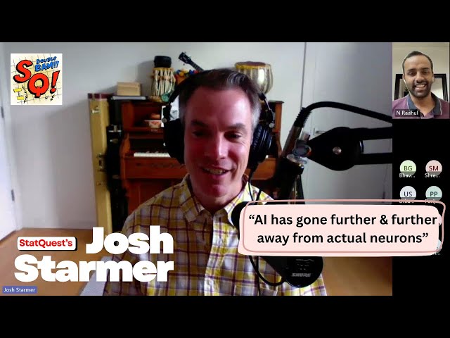 Dr Josh Starmer from StatQuest @statquest - Talks about Bio Mimicking in AI/ML