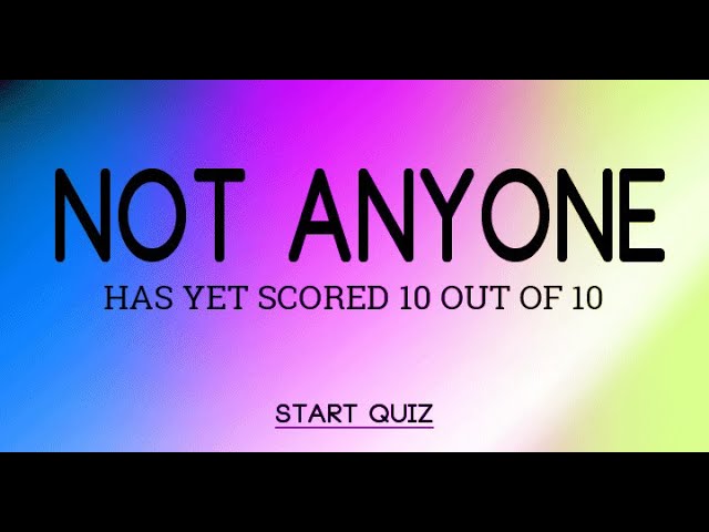 Mixed Knowledge Quiz